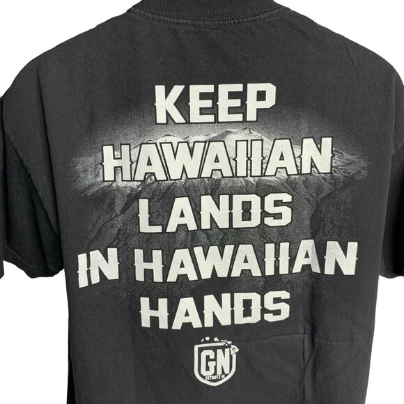 We Are Mauna Kea Hawaiian T Shirt M Black Crewneck Short Sleeve Double Sided - Picture 4 of 7